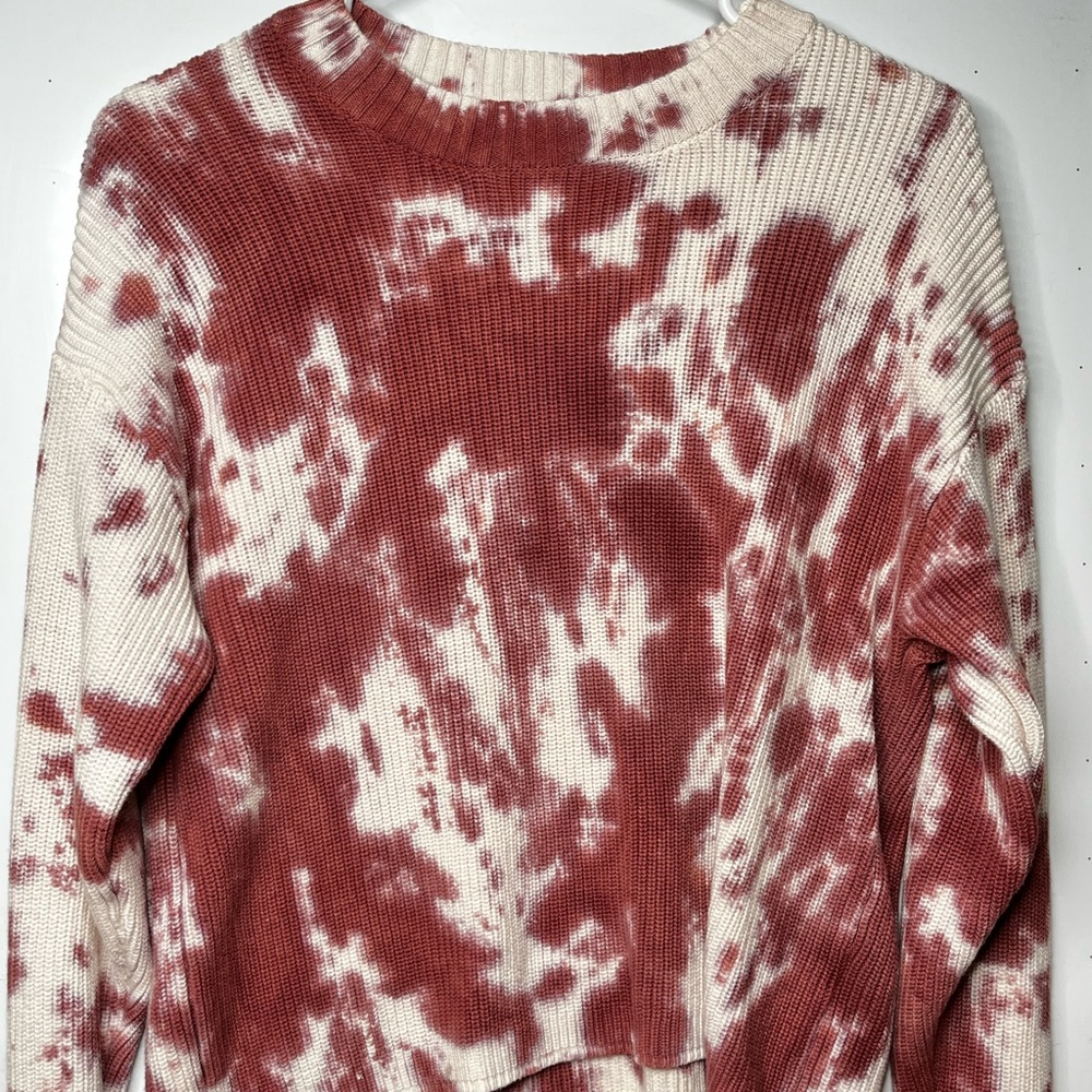 Alter’d State Tie Dye Pink and White Sweater